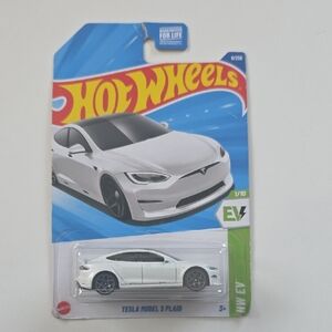 Hot Wheels Tesla Model S Plaid - White - HW EV